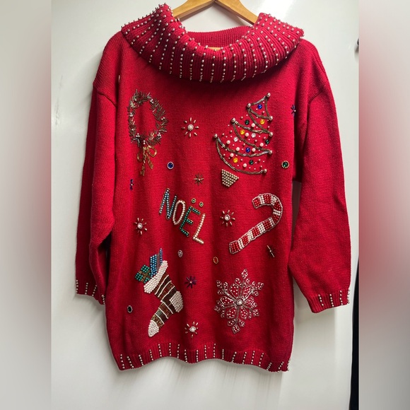 Victoria Jones 90s VTG Christmas holiday sweater size small - Picture 1 of 8